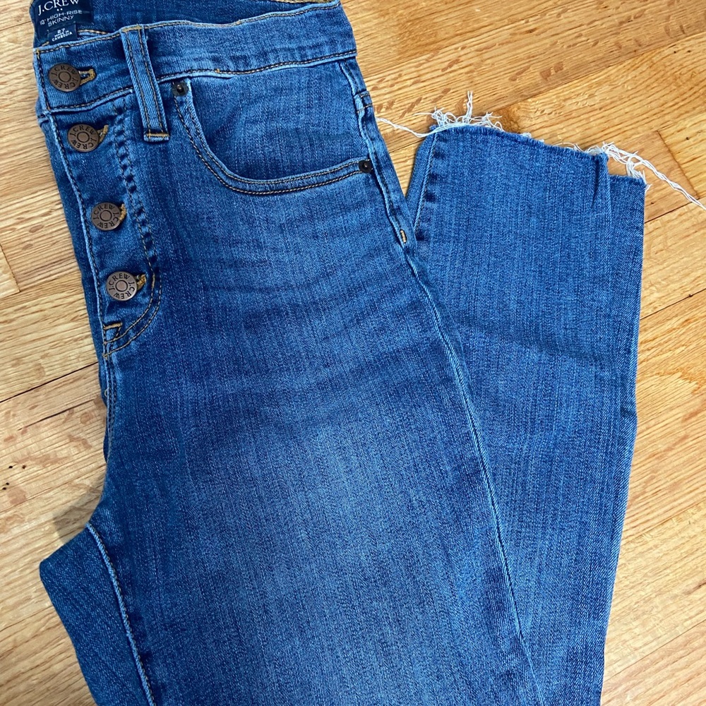 I Crew 10 inch high rise skinny jeans